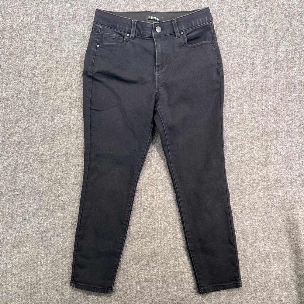 d.jeans Women Black Skinny Jeans Size 8P High Rise Stretch Repreve Denim Pants